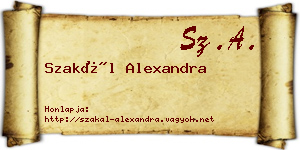 Szakál Alexandra névjegykártya