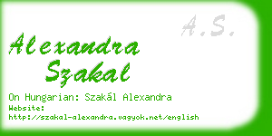 alexandra szakal business card